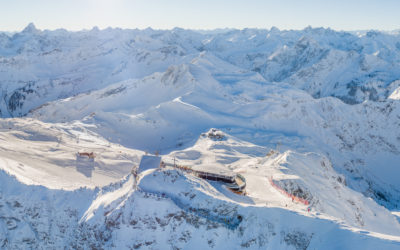 Das neue Nebelhorn Gipfelrestaurant und der neu angelegte Nordwandsteig